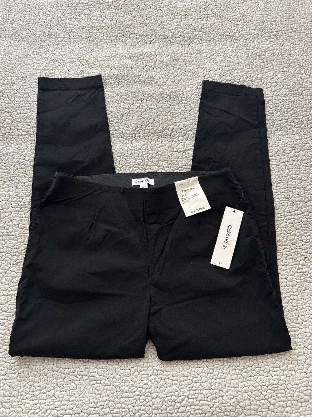 (NWT) Calvin Klein -- black stretch, slim fit, ankle pants